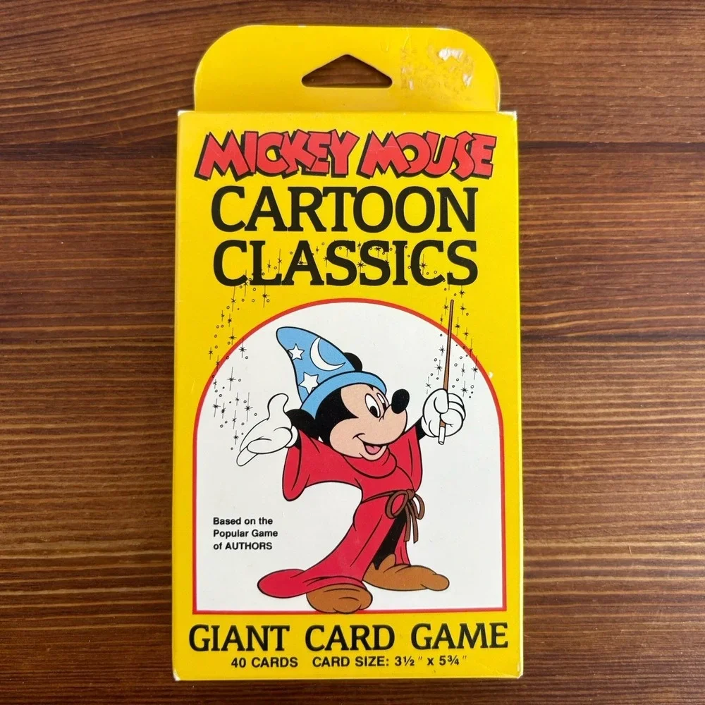 Vintage Mickey Mouse Cartoon Classics Giant Card Game New 40 Cards Disney